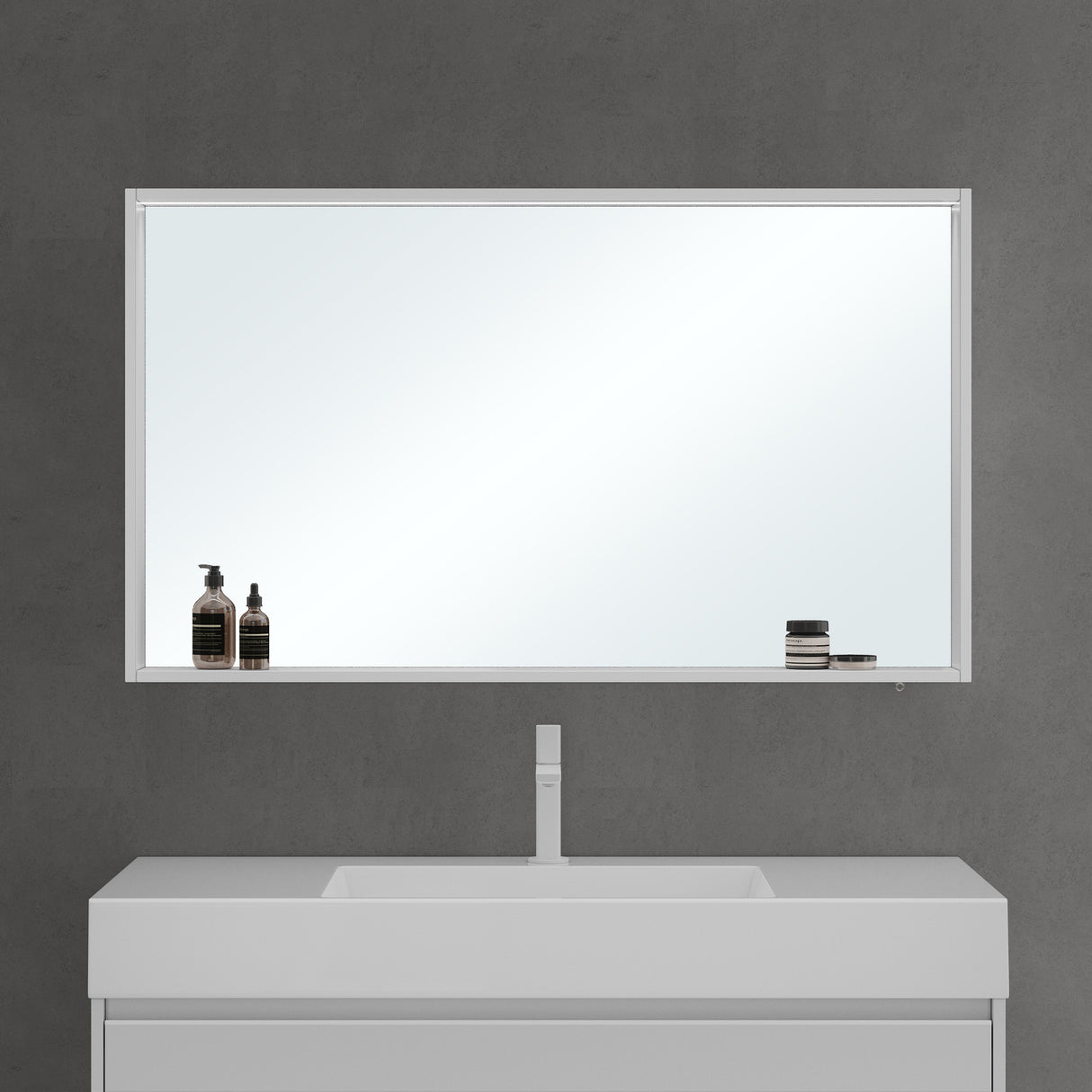 glasvilla Armadietto a Specchio con Luce Specchio con Pensile per Bagno con Luce LED Mobiletto da Bagno con Ante a Specchio Spiegelschrank-01