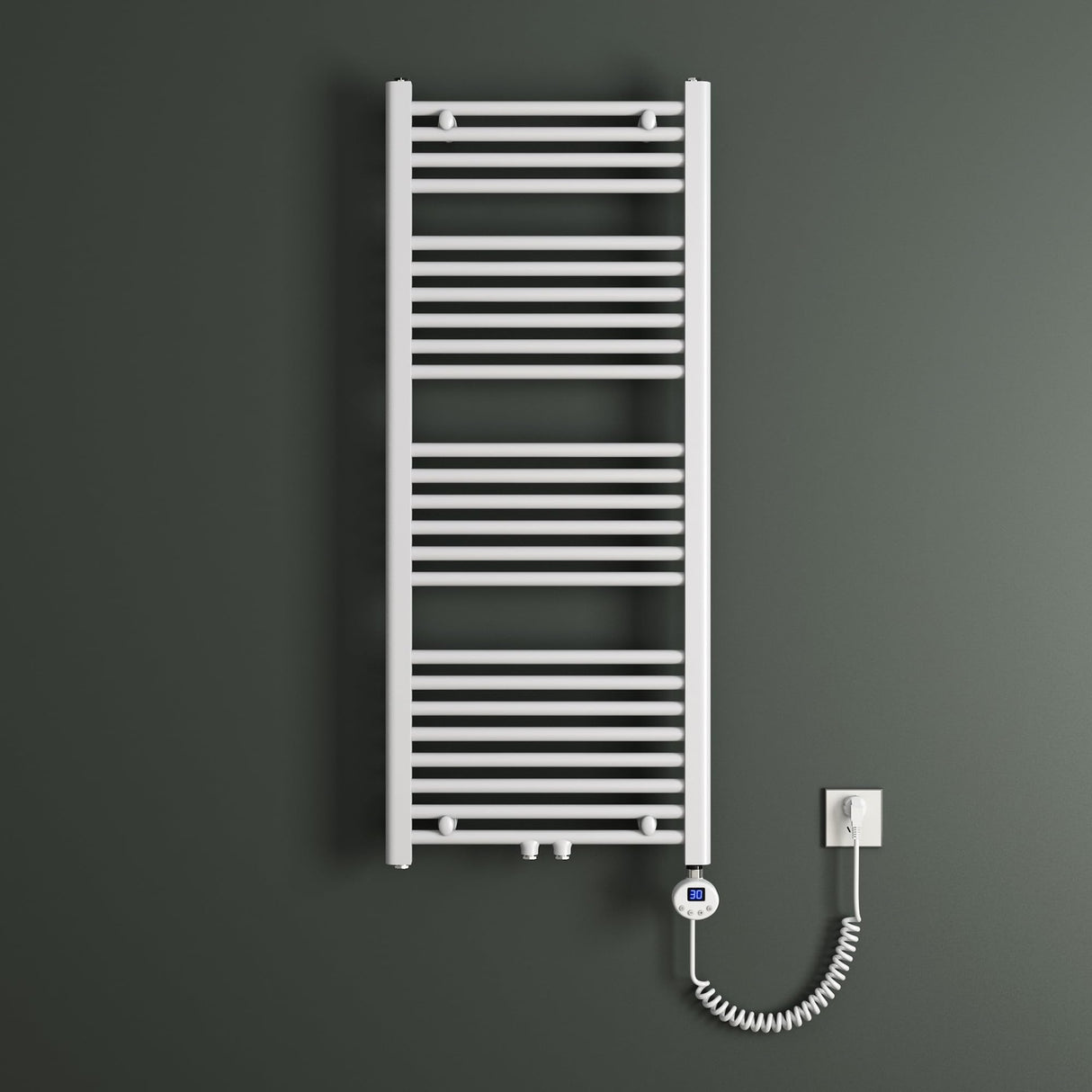 glasvilla Radiateur de Salle de Bain Sèche-Serviettes Électrique avec Raccordement Latéral Radiateur Tubulaire RHE avec Élément Chauffant 02