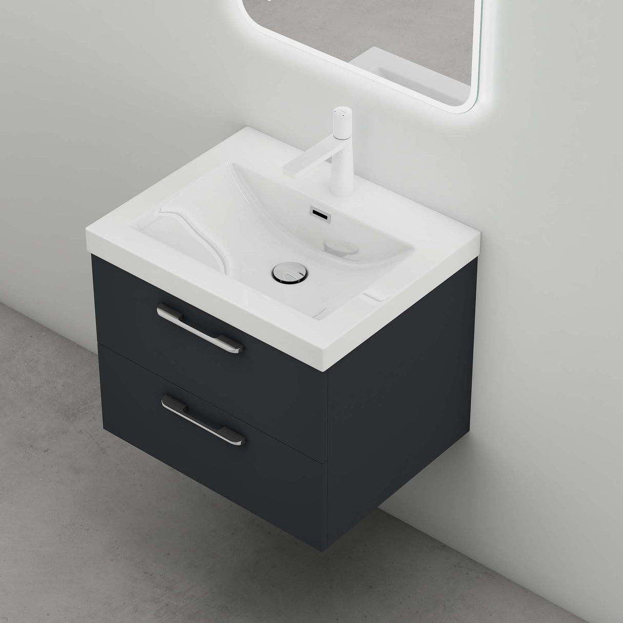 glasvilla Meuble de Salle de Bain 2 Pièces Lavabo et Meuble Bas Prêts à Monter Bavaria