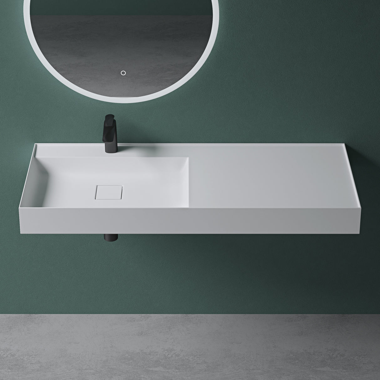 glasvilla Lavabo Bagno Sospeso da Marmo Fuso Lavandino Bagno a Parete Lavabo Rettangolare Colossum630