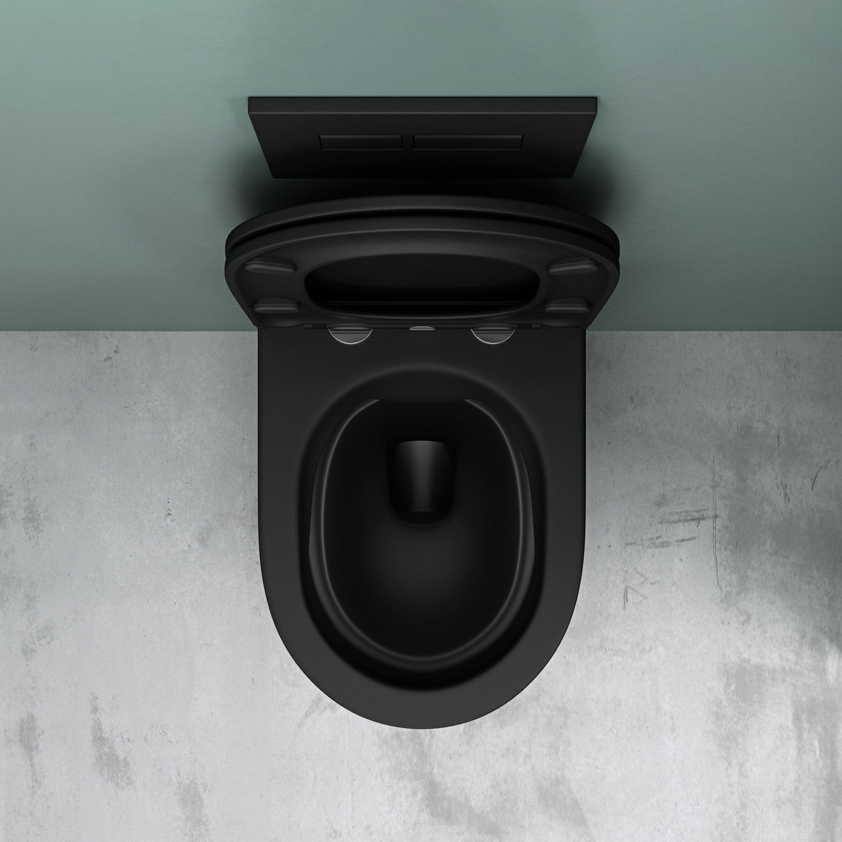 glasvilla Sanitari Bagno Sospeso in Ceramica, WC Sospeso senza Brida con Chiusura di Soft Close Aachen108