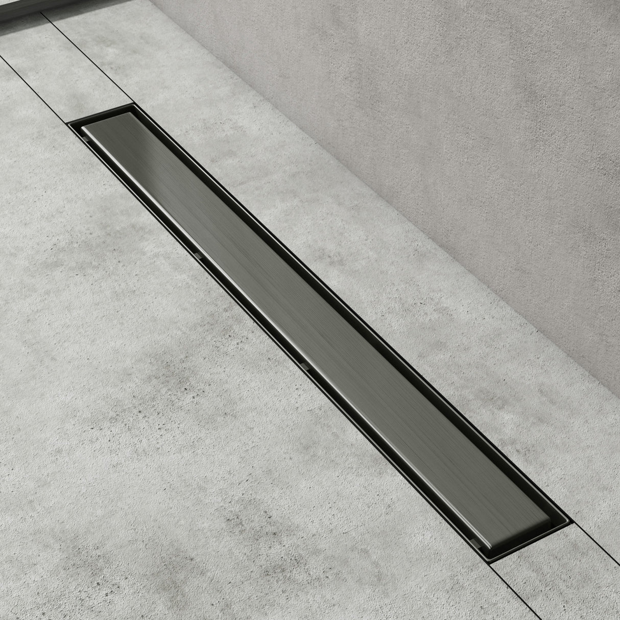 Bonde de douche Glasvilla en acier inoxydable | Kit de siphon complet pour salle de bain | Carrelable, débit de 35 l/min | Filtre à cheveux KE110