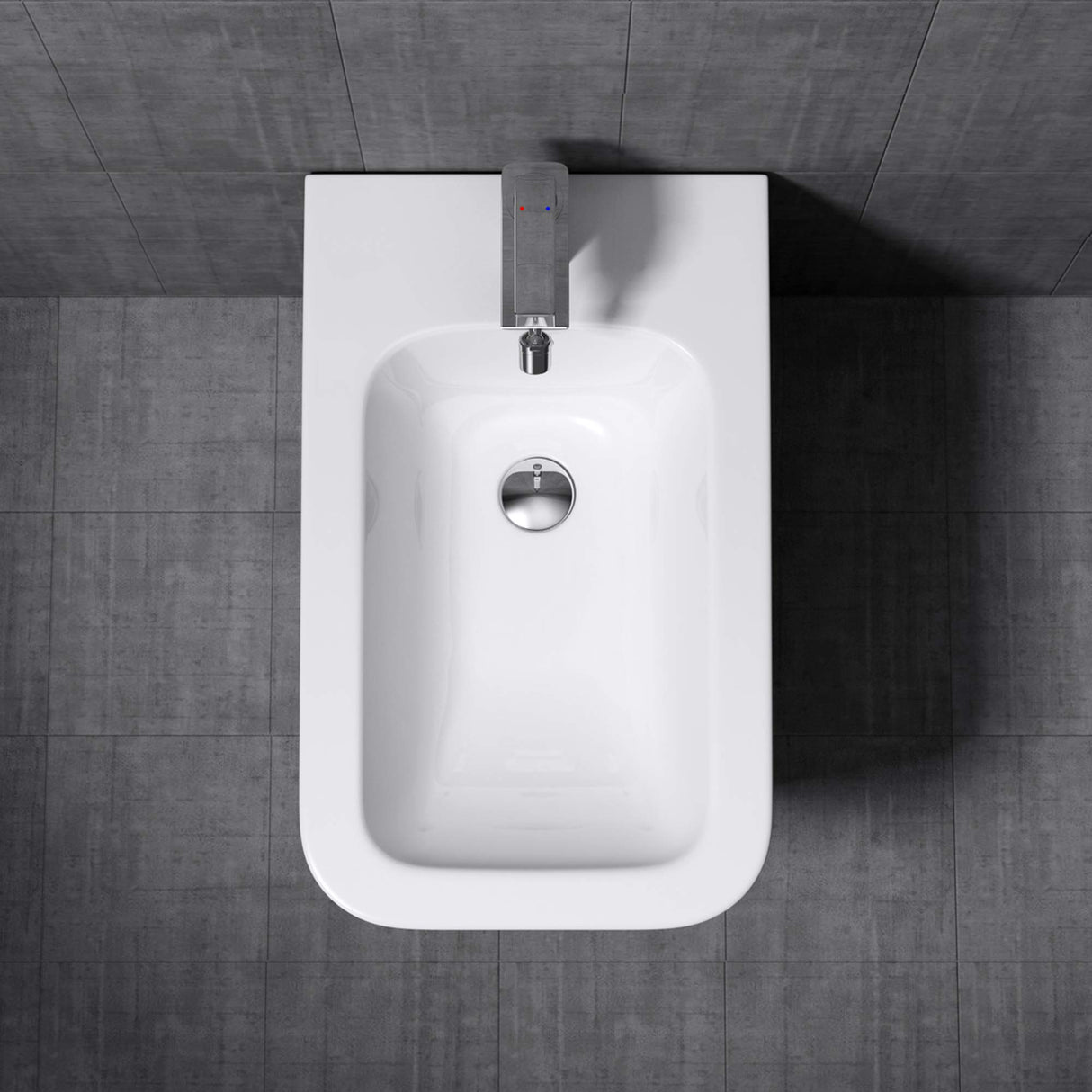 Bidet mural en céramique Glasvilla, bidet suspendu, bidet WC, design élégant, blanc