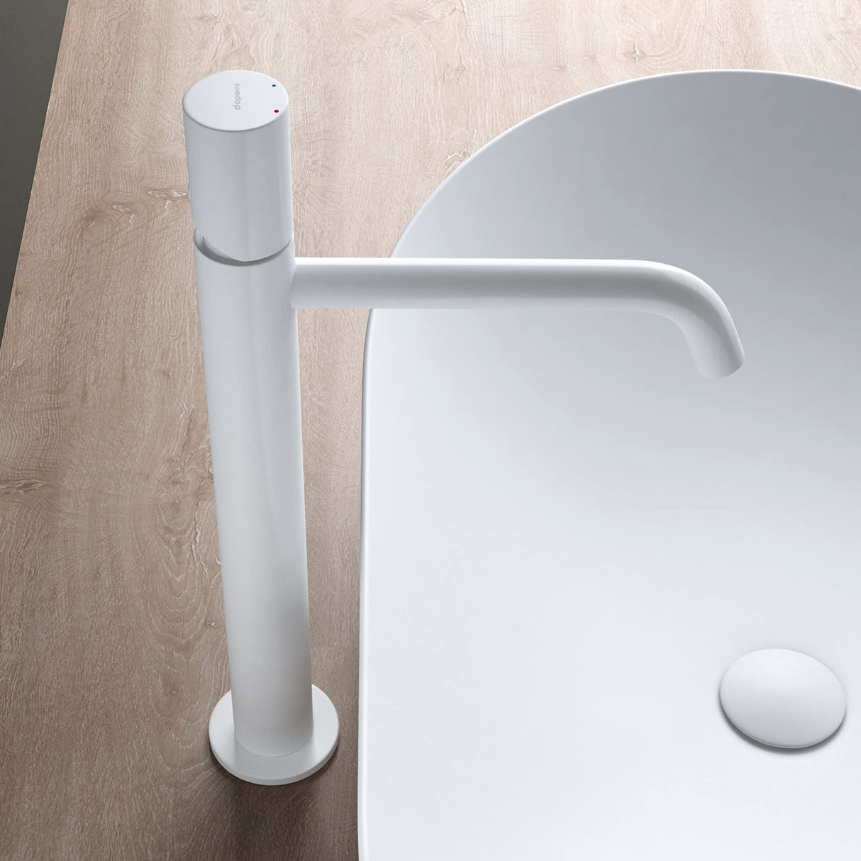 Robinetterie Glasvilla, robinet de salle de bain, robinet d'évier, installations de salle de bain, mitigeur monocommande WAO-7701