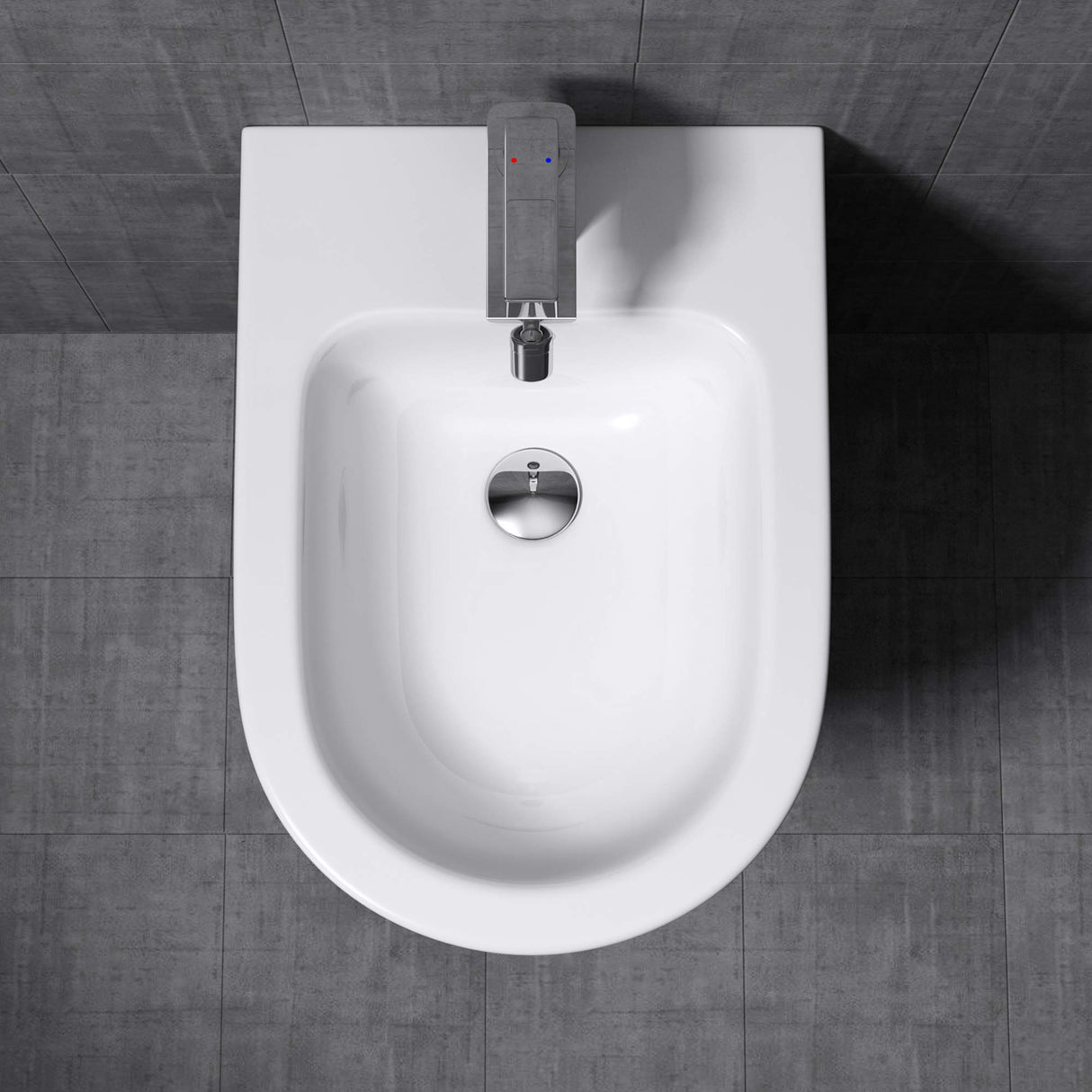 Bidet mural en céramique Glasvilla, bidet suspendu, bidet WC, design élégant, blanc