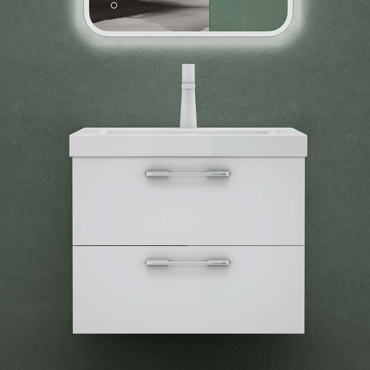 glasvilla Meuble de Salle de Bain 2 Pièces Lavabo et Meuble Bas Prêts à Monter Bavaria