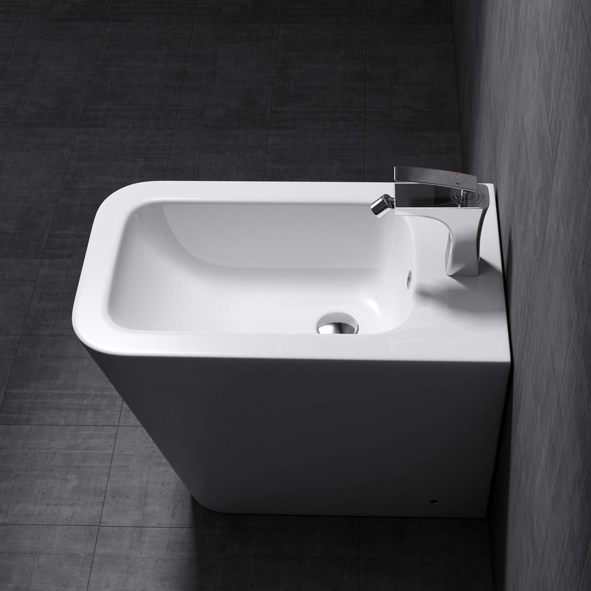 Bidet mural en céramique Glasvilla, bidet suspendu, bidet WC, design élégant, blanc