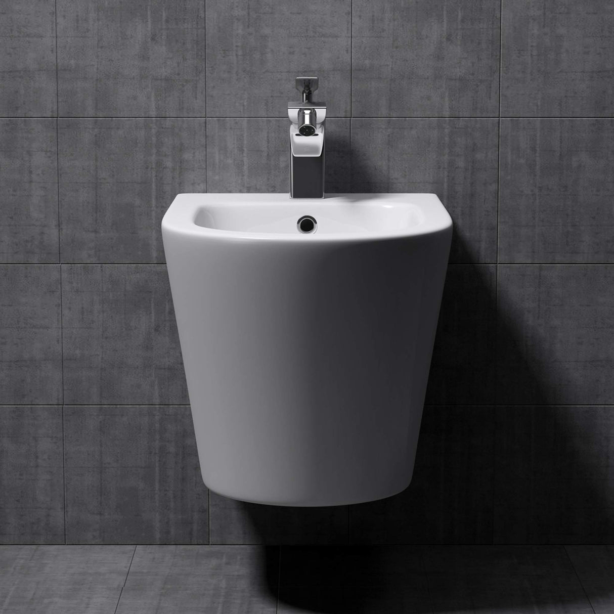 Bidet mural en céramique Glasvilla, bidet suspendu, bidet WC, design élégant, blanc