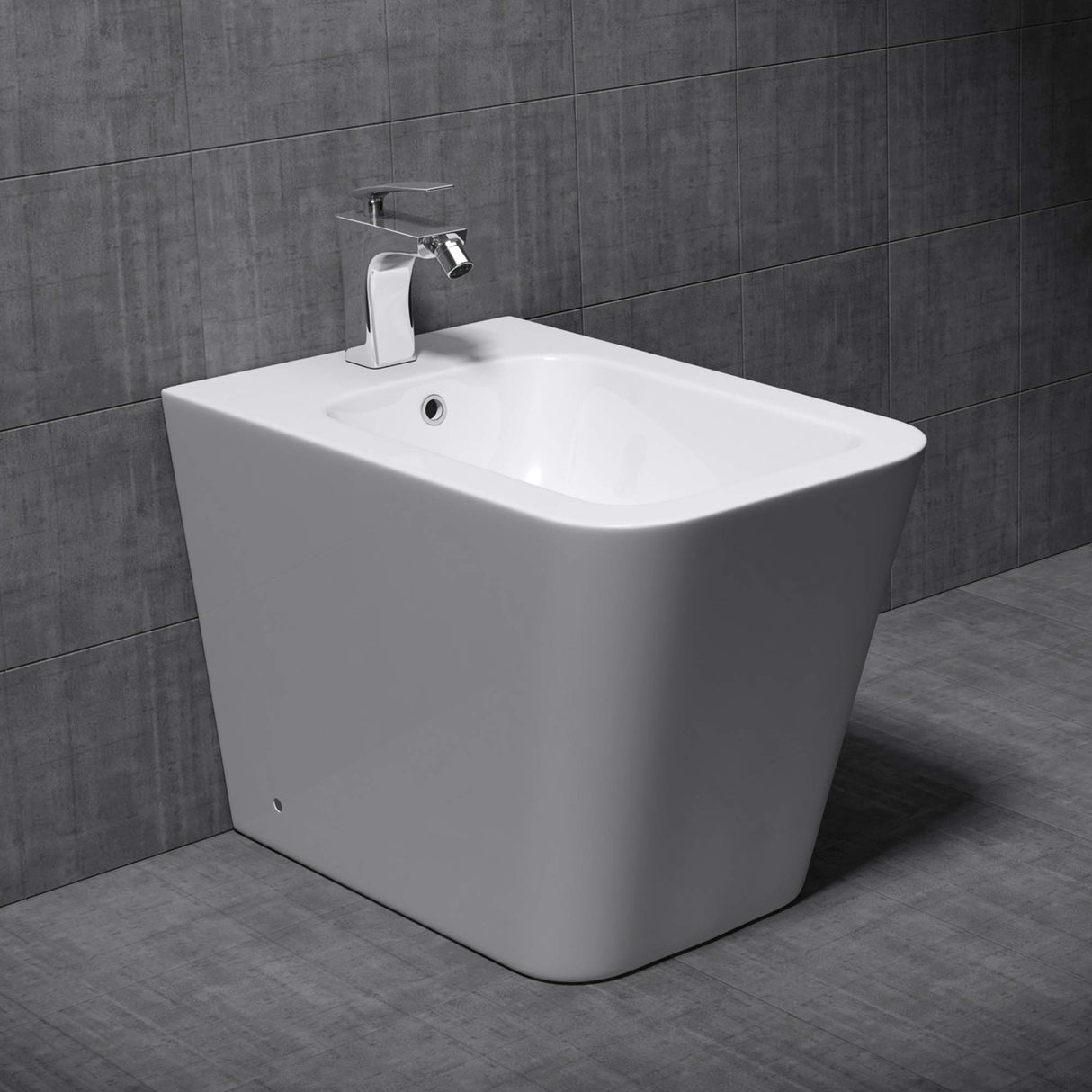 Bidet mural en céramique Glasvilla, bidet suspendu, bidet WC, design élégant, blanc
