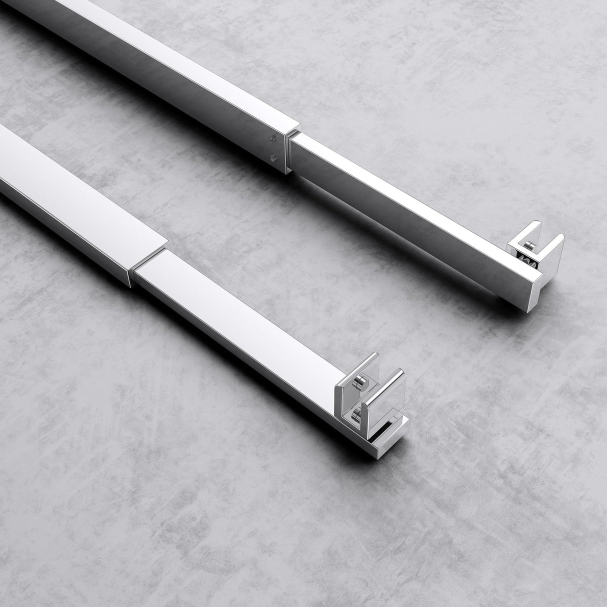 Barre de support pour paroi de douche Glasvilla | Stabilisateur de paroi vitrée pour douches à l'italienne | Pivote à 180° pour verre de 6 à 10 mm d'épaisseur