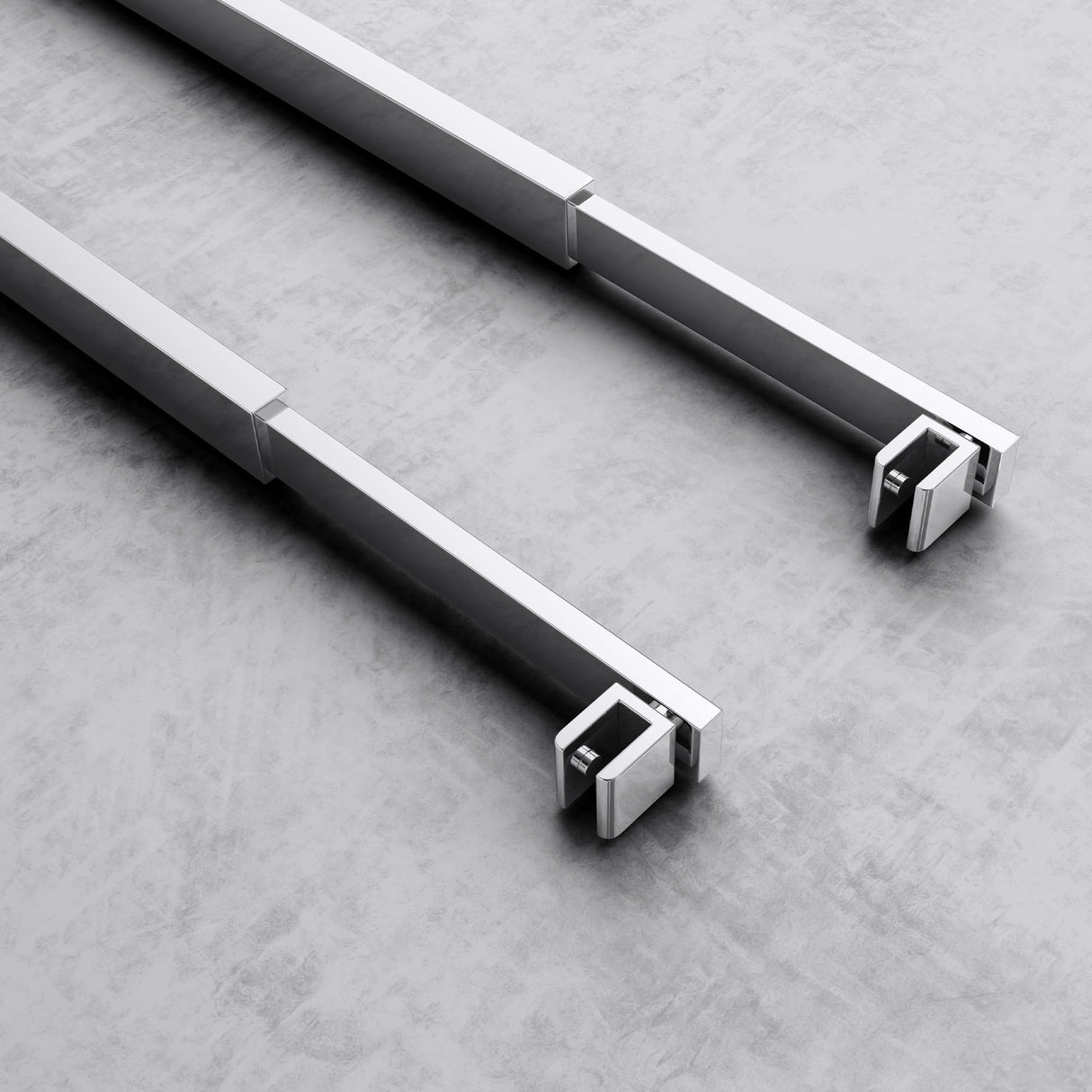 Barre de support pour paroi de douche Glasvilla | Stabilisateur de paroi vitrée pour douches à l'italienne | Pivote à 180° pour verre de 6 à 10 mm d'épaisseur