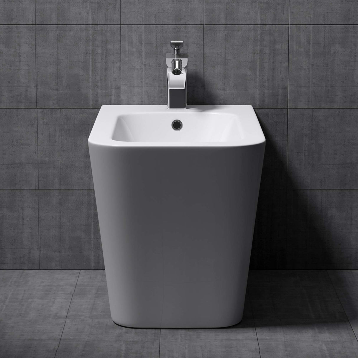 Bidet mural en céramique Glasvilla, bidet suspendu, bidet WC, design élégant, blanc