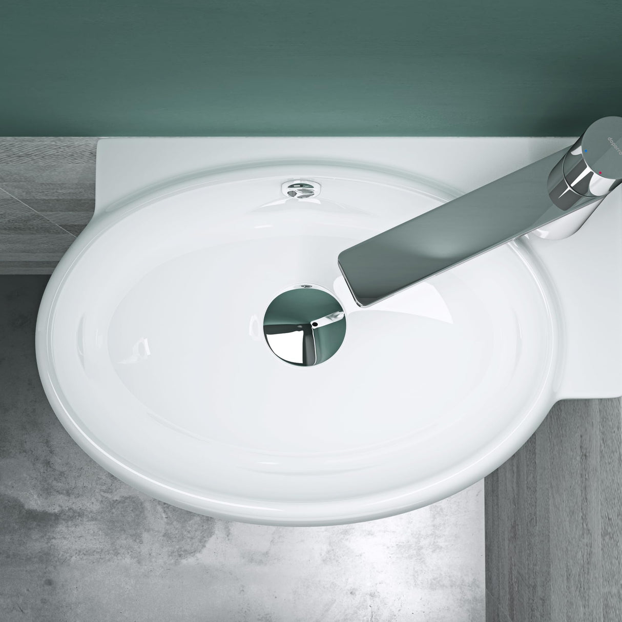 glasvilla Lavabo de invitados WC Lavabo de cerámica con NANO, BTH: 42x28x15cm, Brüssel001