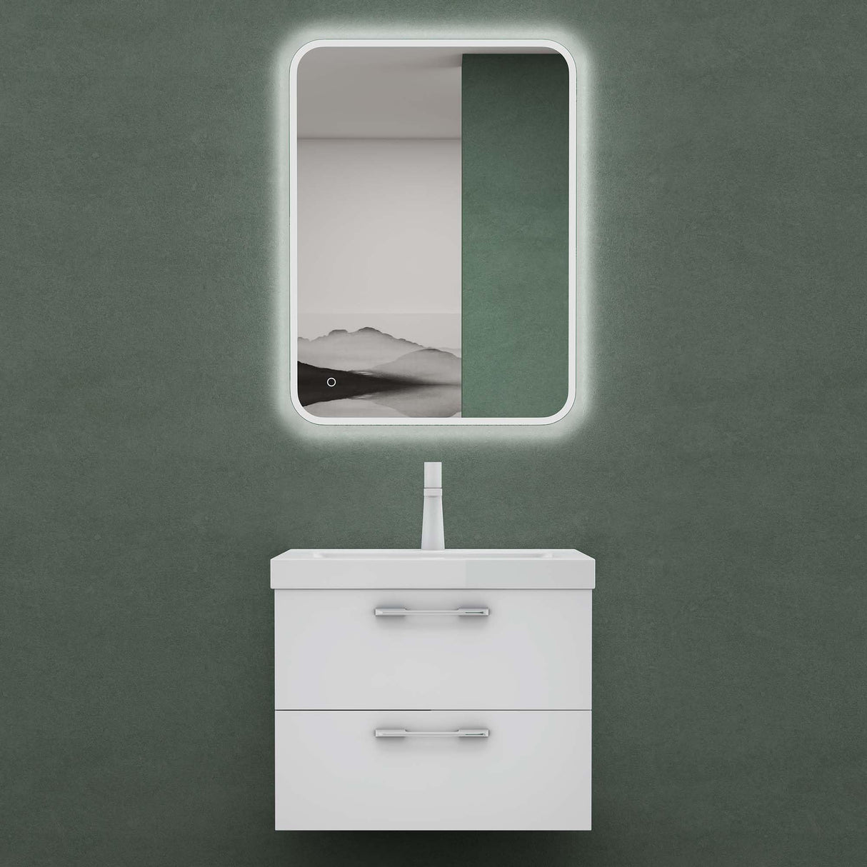 glasvilla Meuble de Salle de Bain 2 Pièces Lavabo et Meuble Bas Prêts à Monter Bavaria