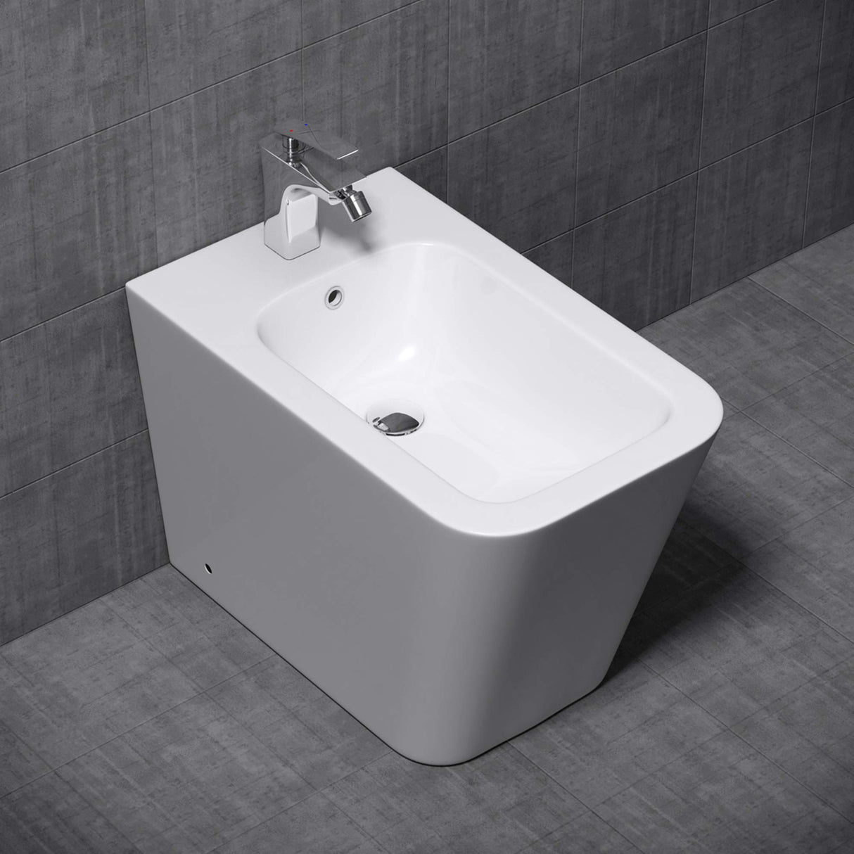 Bidet mural en céramique Glasvilla, bidet suspendu, bidet WC, design élégant, blanc