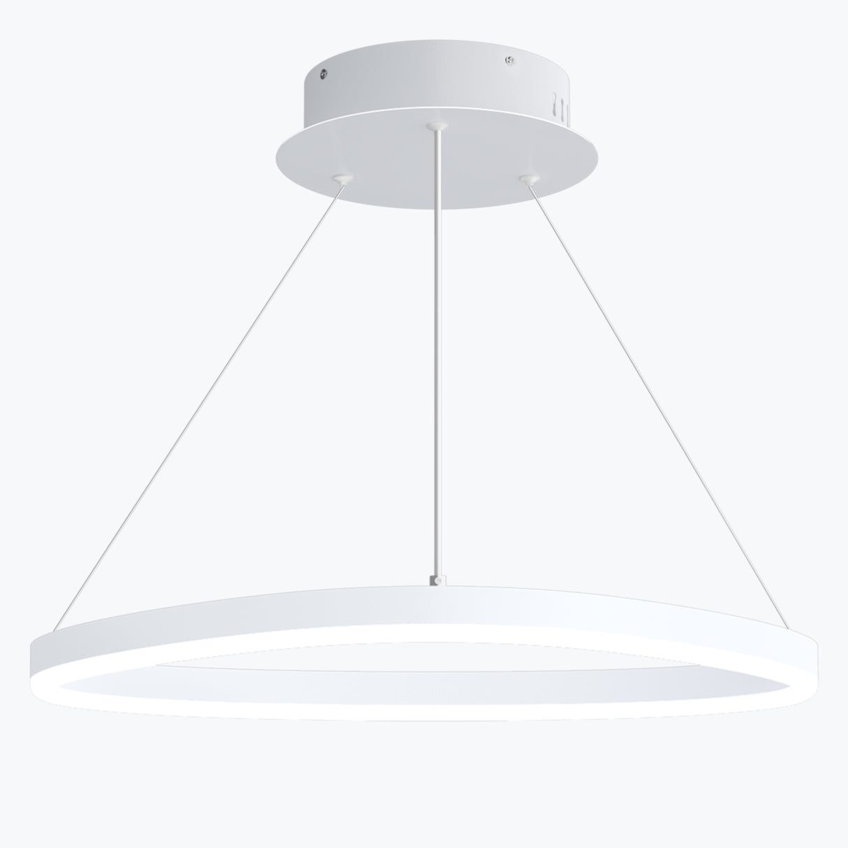 Suspension Glasvilla 50 cm, lampe LED suspendue, design ondulé dynamique, température de couleur réglable 3000K/4000K/6000K, câble 16W, idéale pour salle à manger, salon ou chambre.