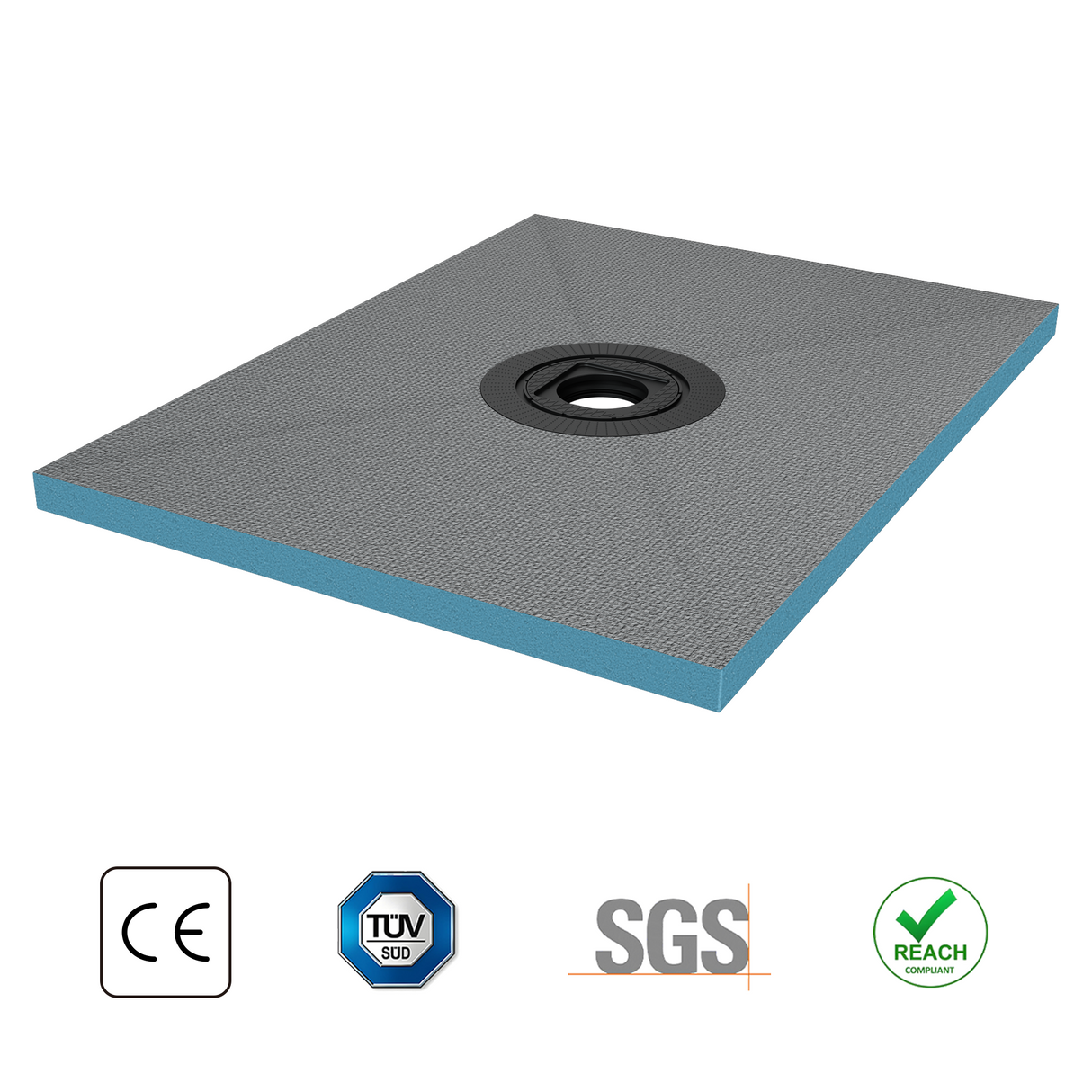 glasvilla Duschelement Duschboard befliesbar Duschelemente mit rinne Duschtasse bodeneben Gefälleplatte XPS