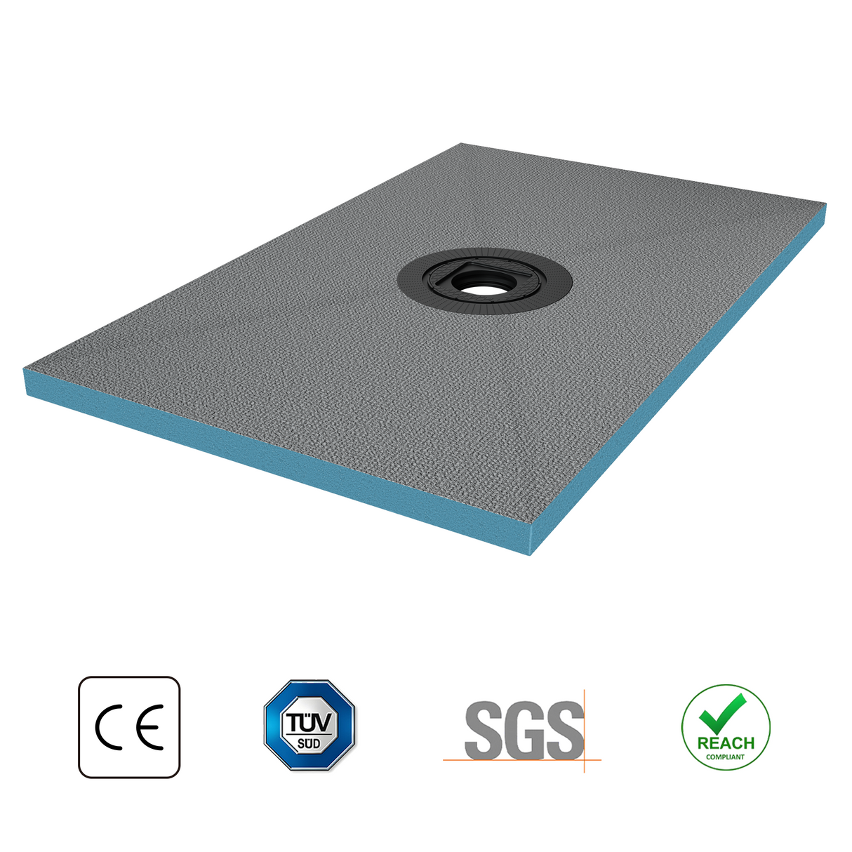 glasvilla Duschelement Duschboard befliesbar Duschelemente mit rinne Duschtasse bodeneben Gefälleplatte XPS