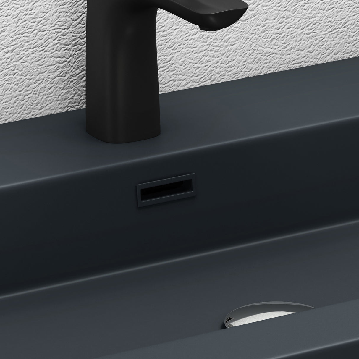 Lavabo Glasvilla Col18, lavabo suspendu, lavabo à poser, en fonte minérale, 1 trou de robinetterie, rectangulaire