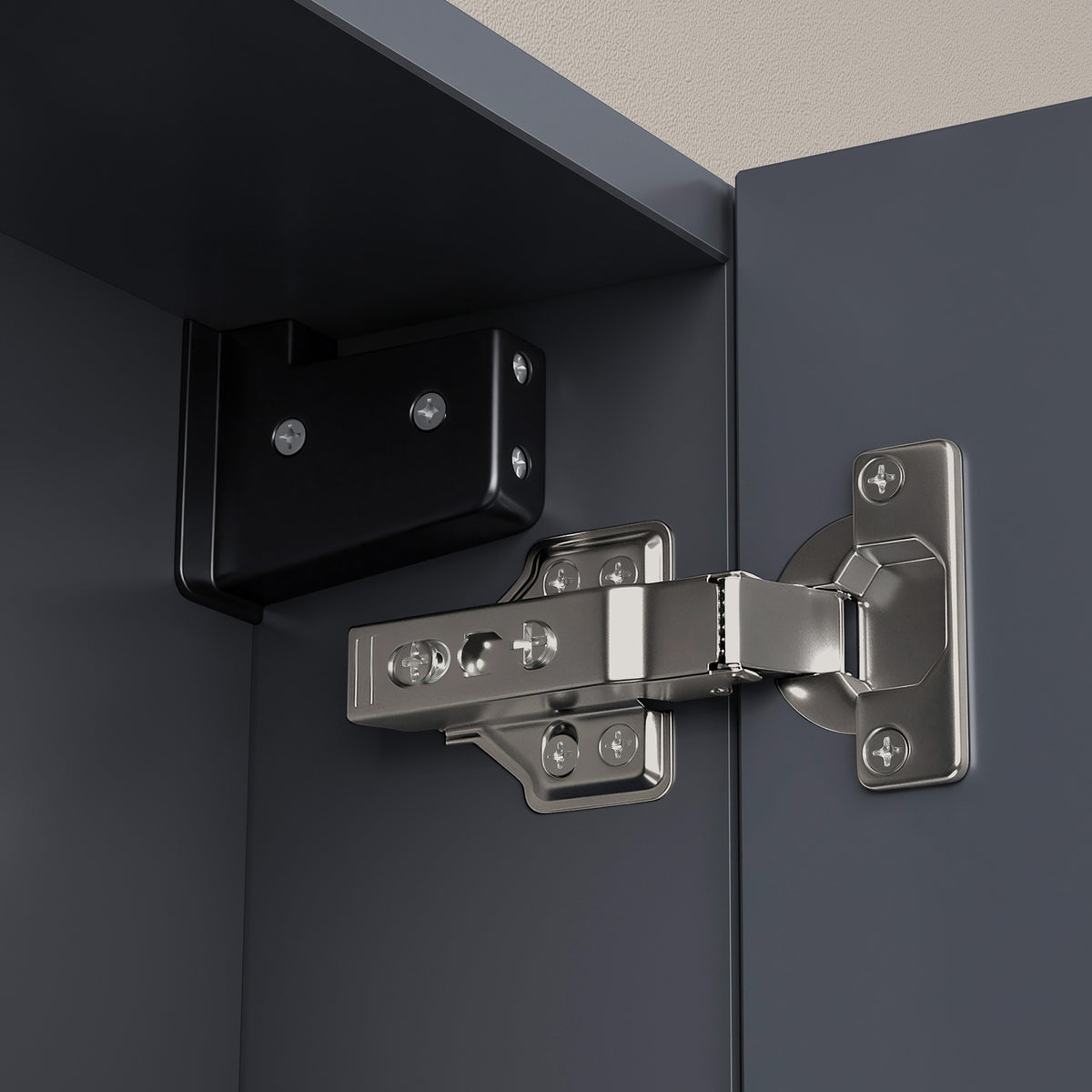 Glasvilla Armario Espejo de Baño con Puertas Sin Marco y Estantes Ajustables – Spiegelschrank 02