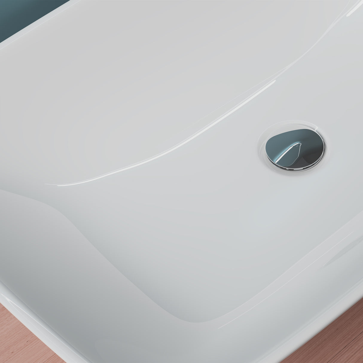 Vasque à poser Glasvilla, modèle Brussels 159 blanc, en céramique avec nano-revêtement