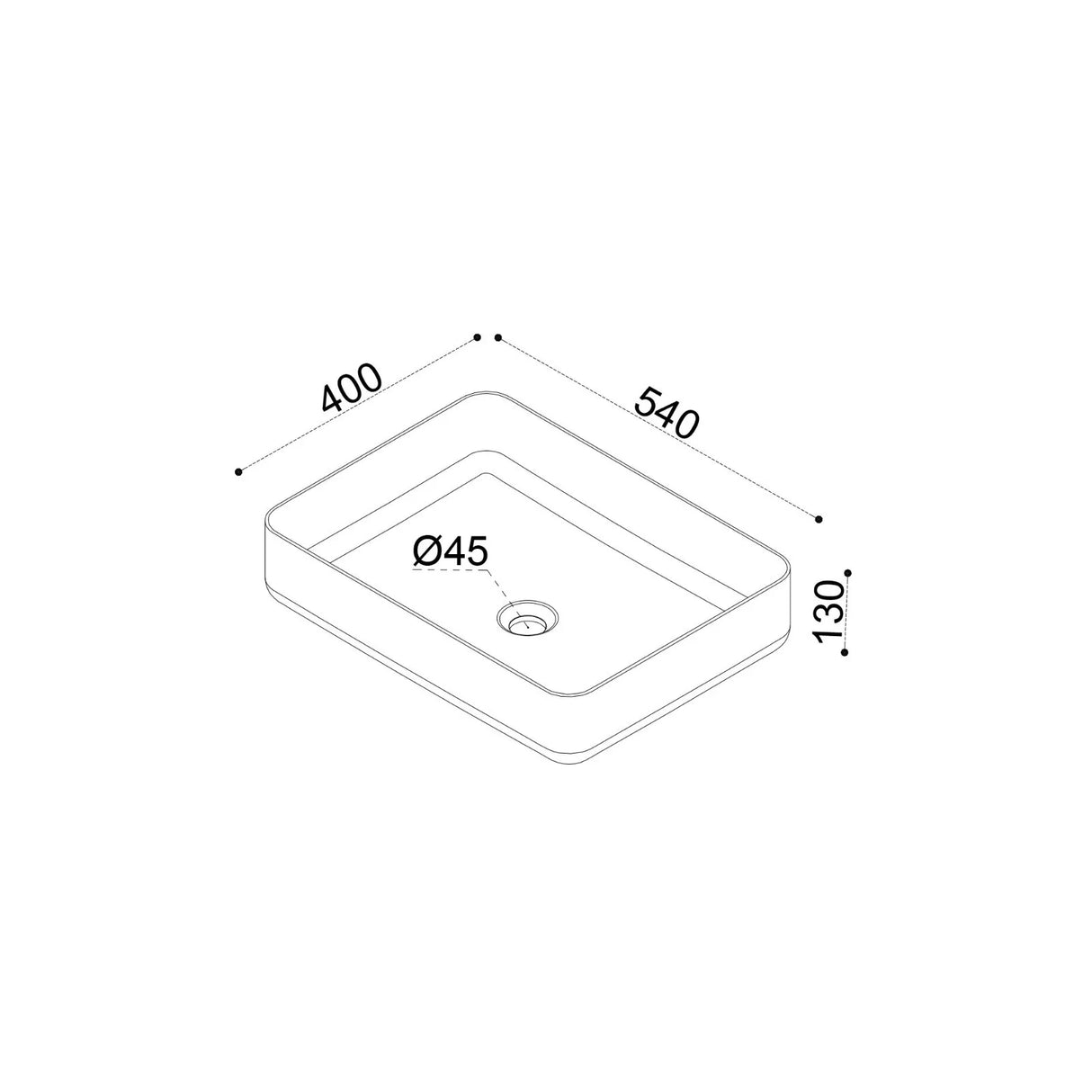 Vasque à poser Glasvilla, vasque rectangulaire en fonte minérale, meuble-lavabo Col812