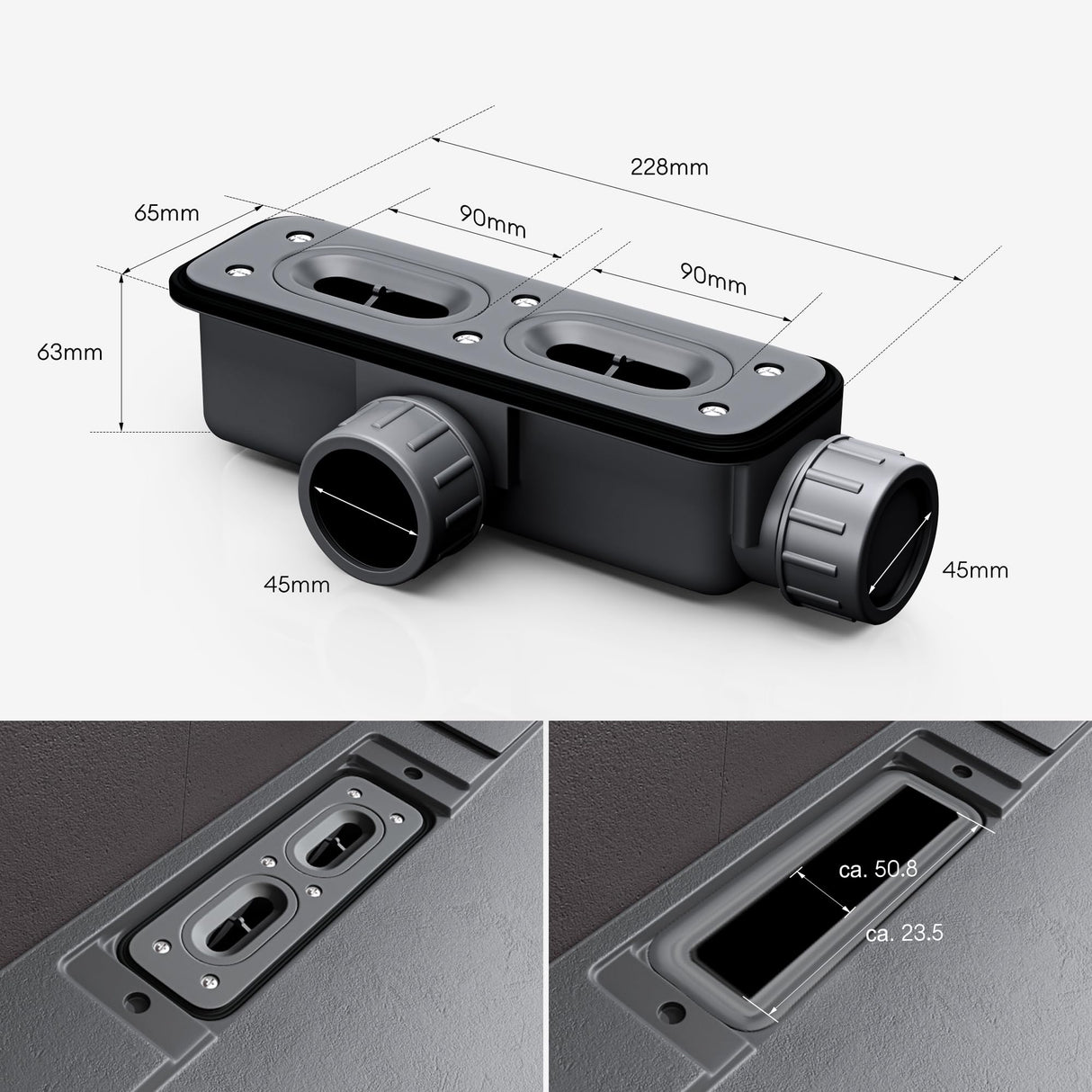 glasvilla ducha kit de desagüe para plato de ducha desagüe sifón