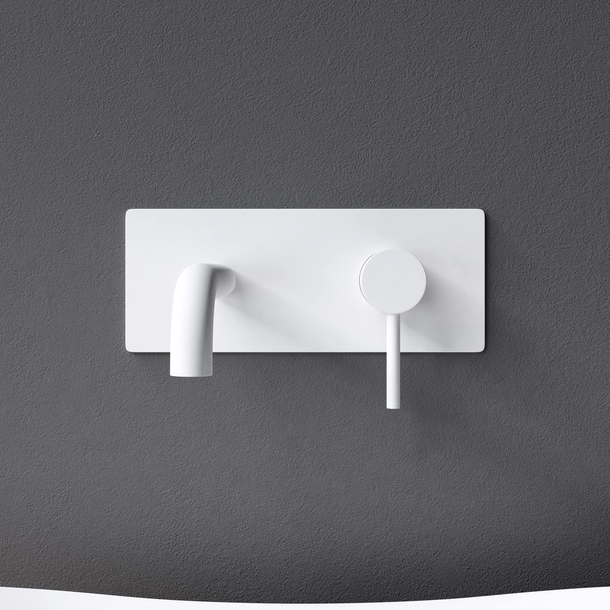 Robinet mural Glasvilla, élégant robinet chromé pour lavabo, corps de montage inclus