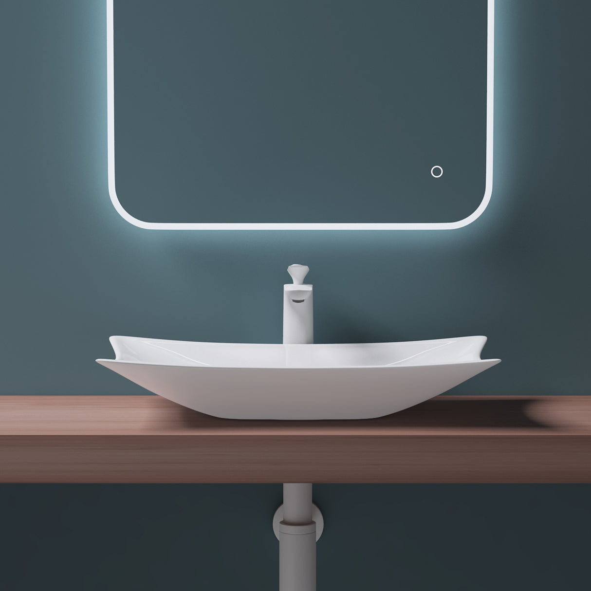 Vasque à poser en céramique blanche Glasvilla avec nano-revêtement Bruxelles 891