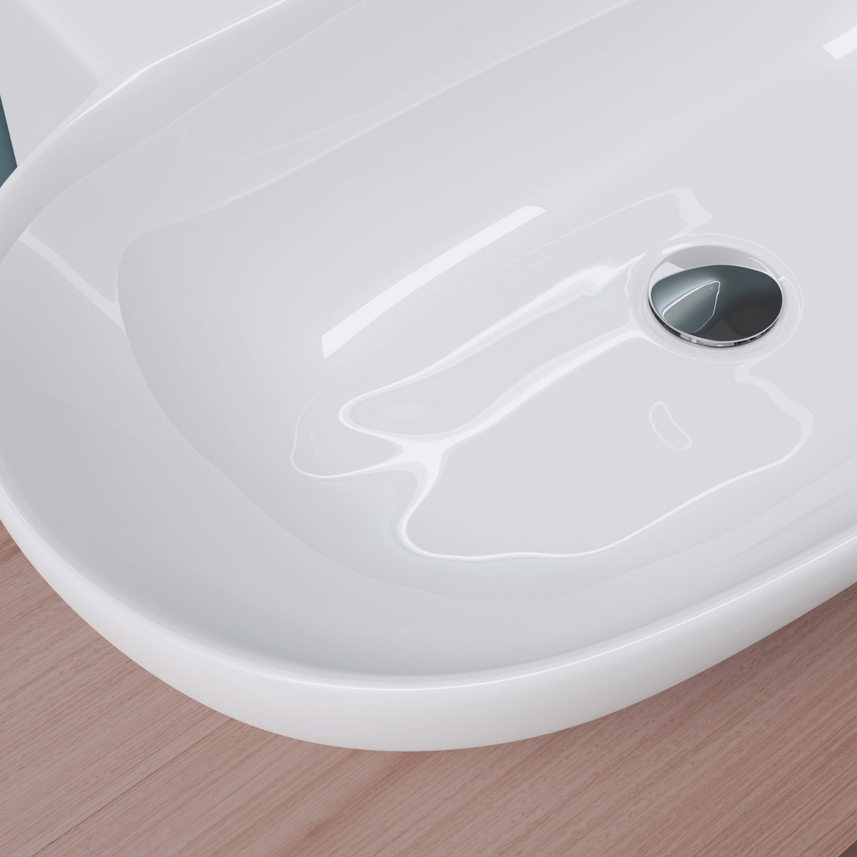 glasvilla Waschbecken Aufsatzwaschbecken Hängewaschbecken BTH: 56x39,5x12,5cm Weiß aus Keramik inkl. Nano-Beschichtung Brüssel899