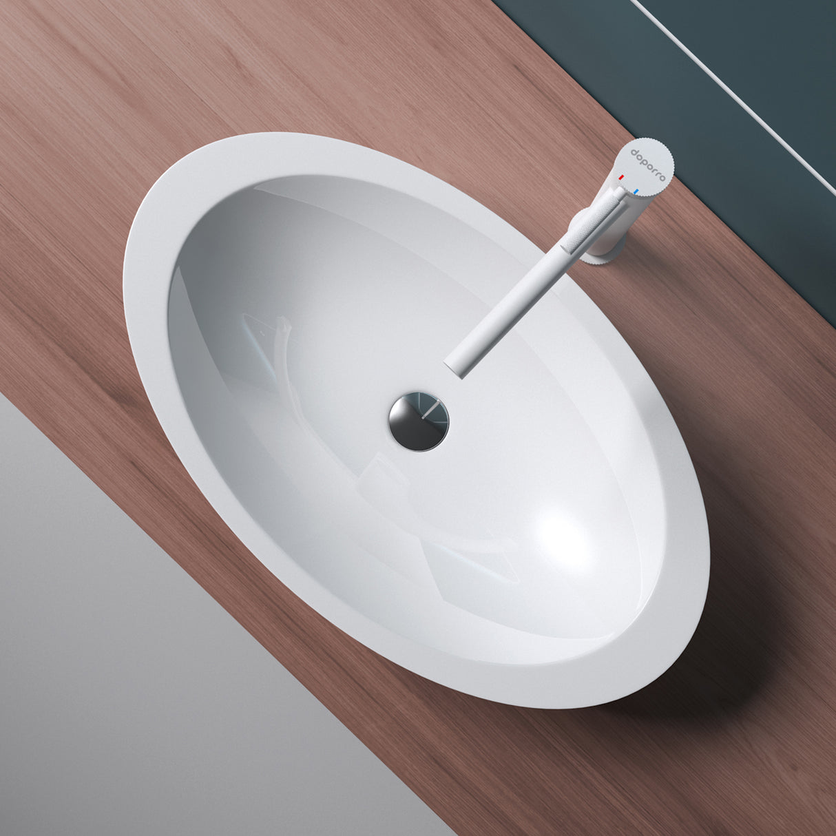 Vasque à poser Glasvilla, vasque, meuble-lavabo, vasque en fonte minérale Col802