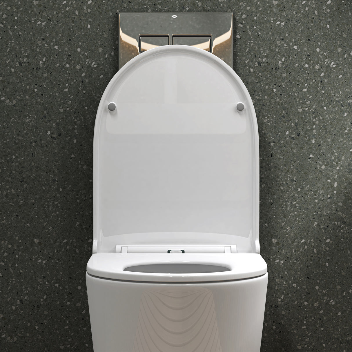 glasvilla Sanitari Bagno Sospeso in Ceramica, WC Sospeso senza Brida con Chiusura di Soft Close Aachen108