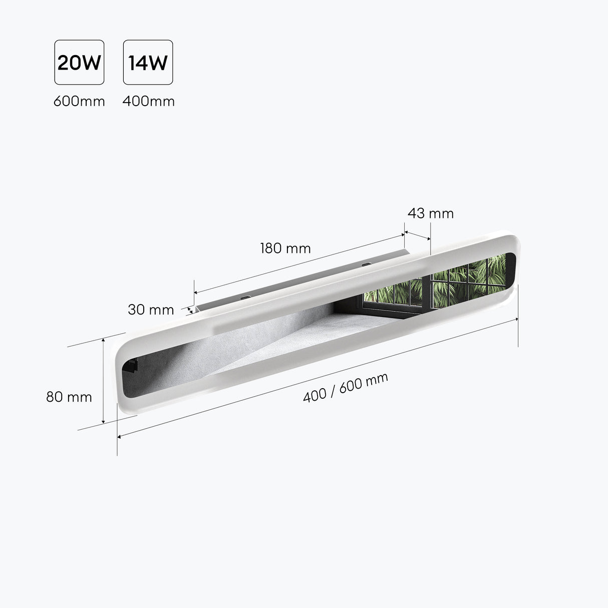 glasvilla Lampe de Salle de Bain LED pour Miroir | Lampe de Miroir 6000K pour Salle de Bain | Applique Murale LED 9W Spiegelstrahl