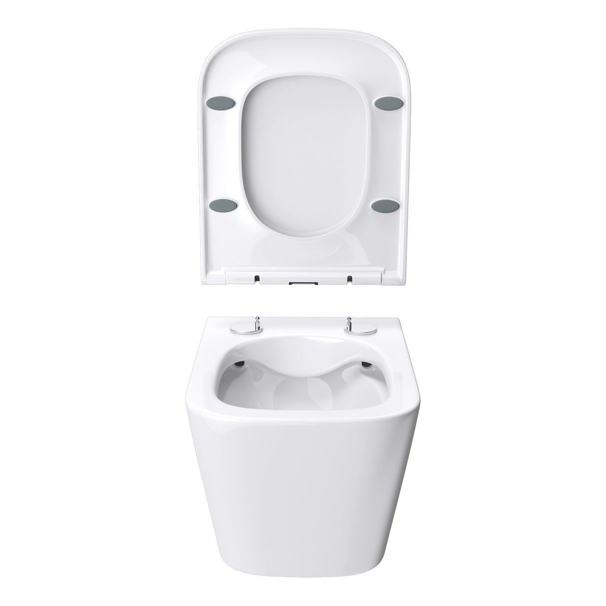 glasvilla Spülrandlos Wand WC negro Hänge WC + asiento de WC (con Softclose) A112 NUEVO!!!