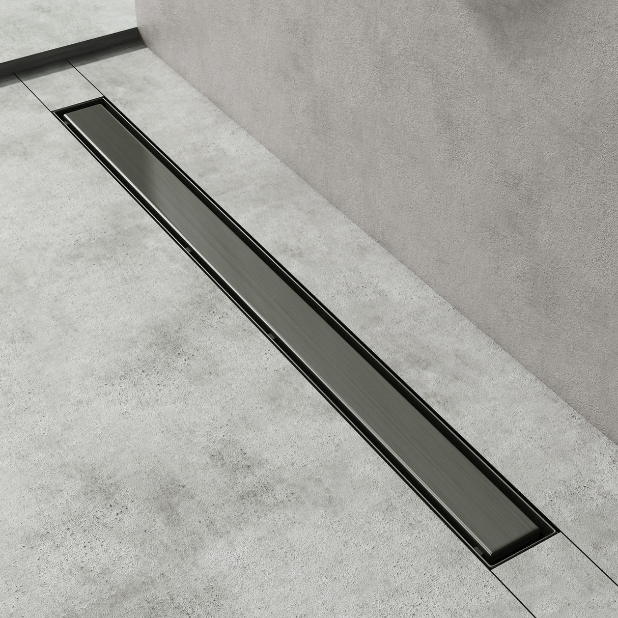 Bonde de douche Glasvilla en acier inoxydable | Kit de siphon complet pour salle de bain | Carrelable, débit de 35 l/min | Filtre à cheveux KE110