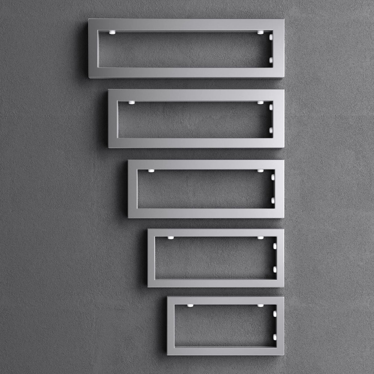 Console murale design Glasvilla en acier inoxydable, support de lavabo 3 pièces WH01