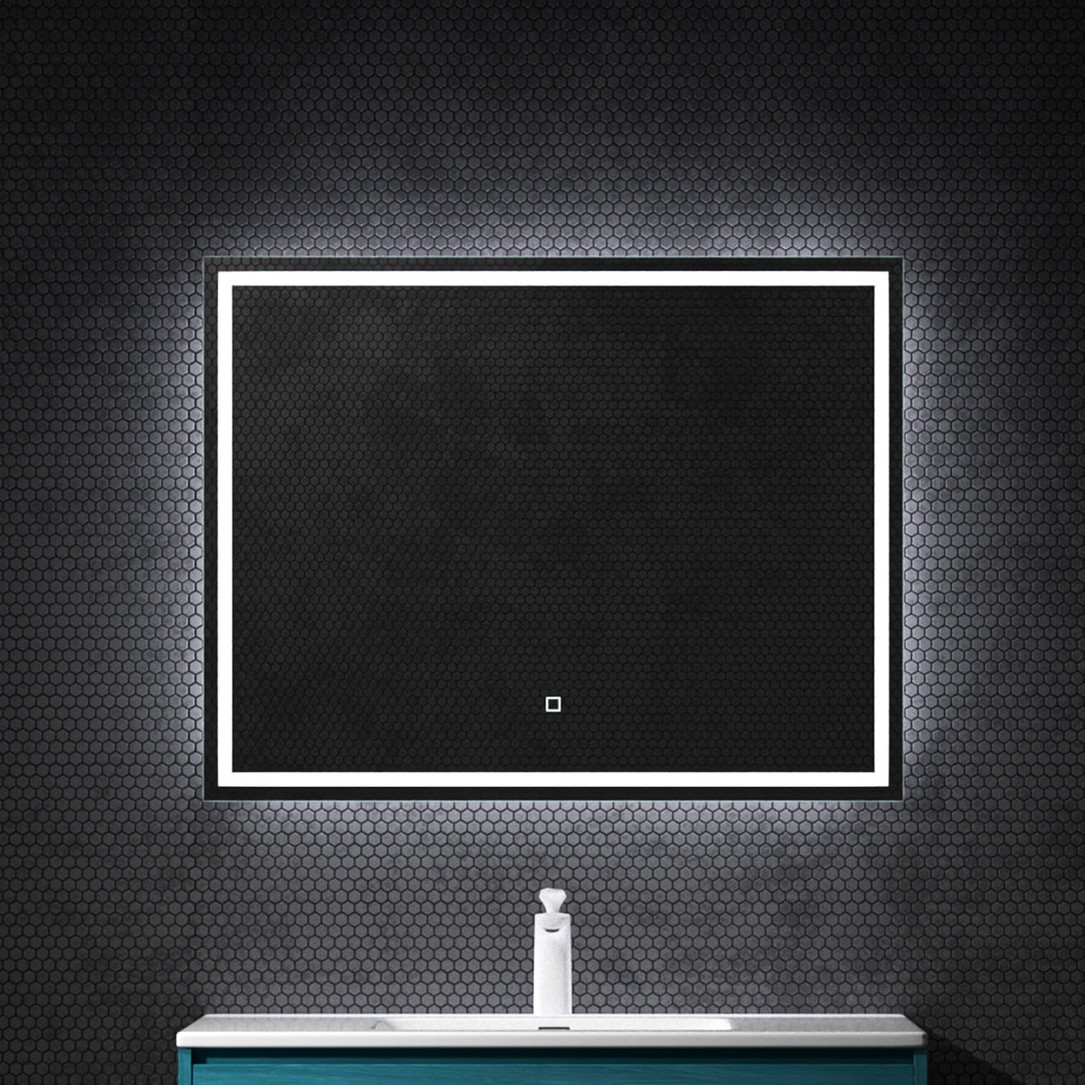 glasvilla Specchio da Bagno Appeso Specchio LED da Parete per Il Trucco Specchio da Bagno a LED con Interruttore Touch Anti-Appannamento Spiegel-02