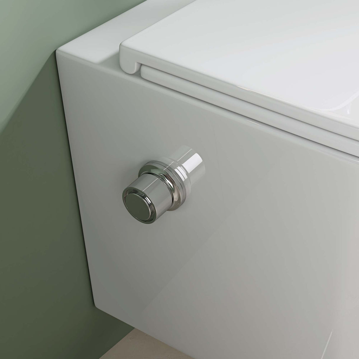 glasvilla Hänge WC Toilette Wand-WC Spülrandlos Blanco de Cerámica Montaje en Pared con Absenkautomatik Aachen601