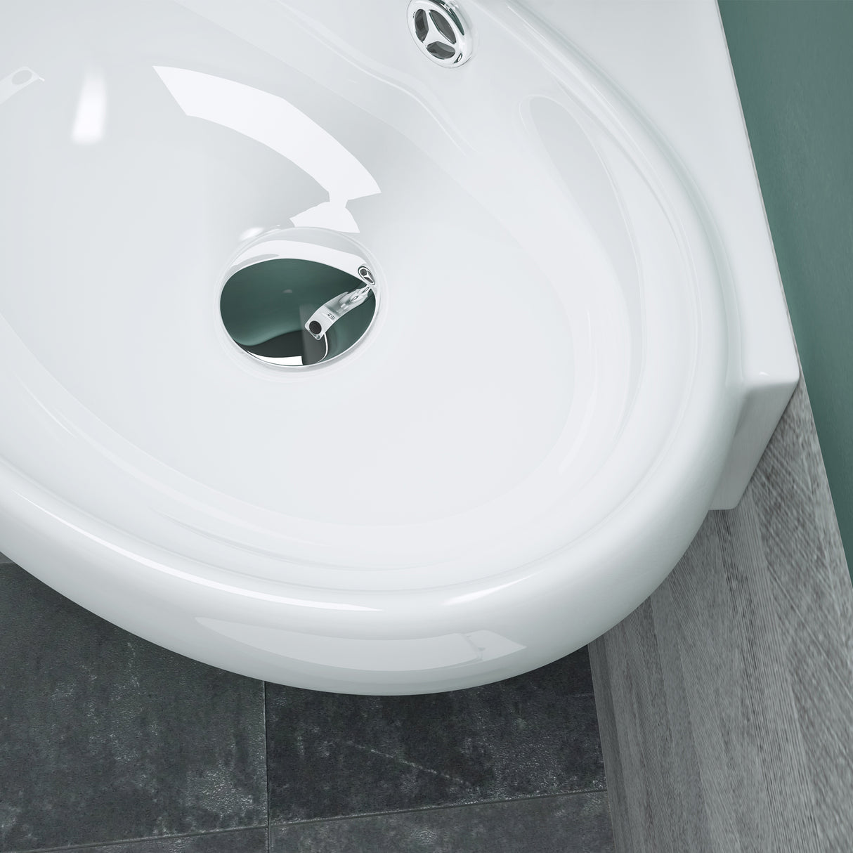 glasvilla lavabo lavabo de encimera lavabo colgante pequeño cuenco de cerámica blanco con recubrimiento nano para el baño y aseo de invitados Bruselas002