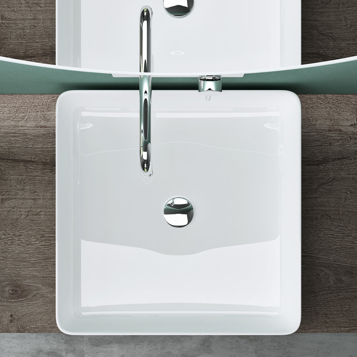 Vasque à poser blanche Glasvilla, cuve en céramique, Bruxelles105