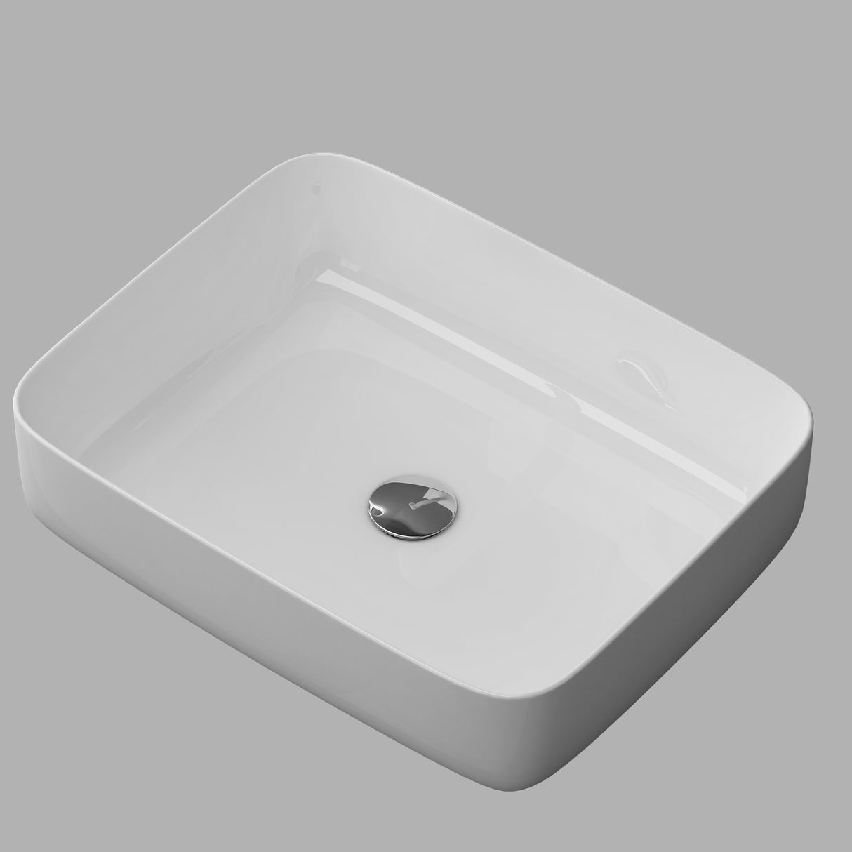 Vasque à poser Glasvilla, meuble vasque en céramique blanche, rectangulaire avec revêtement nano/effet lotus, Bruxelles 106