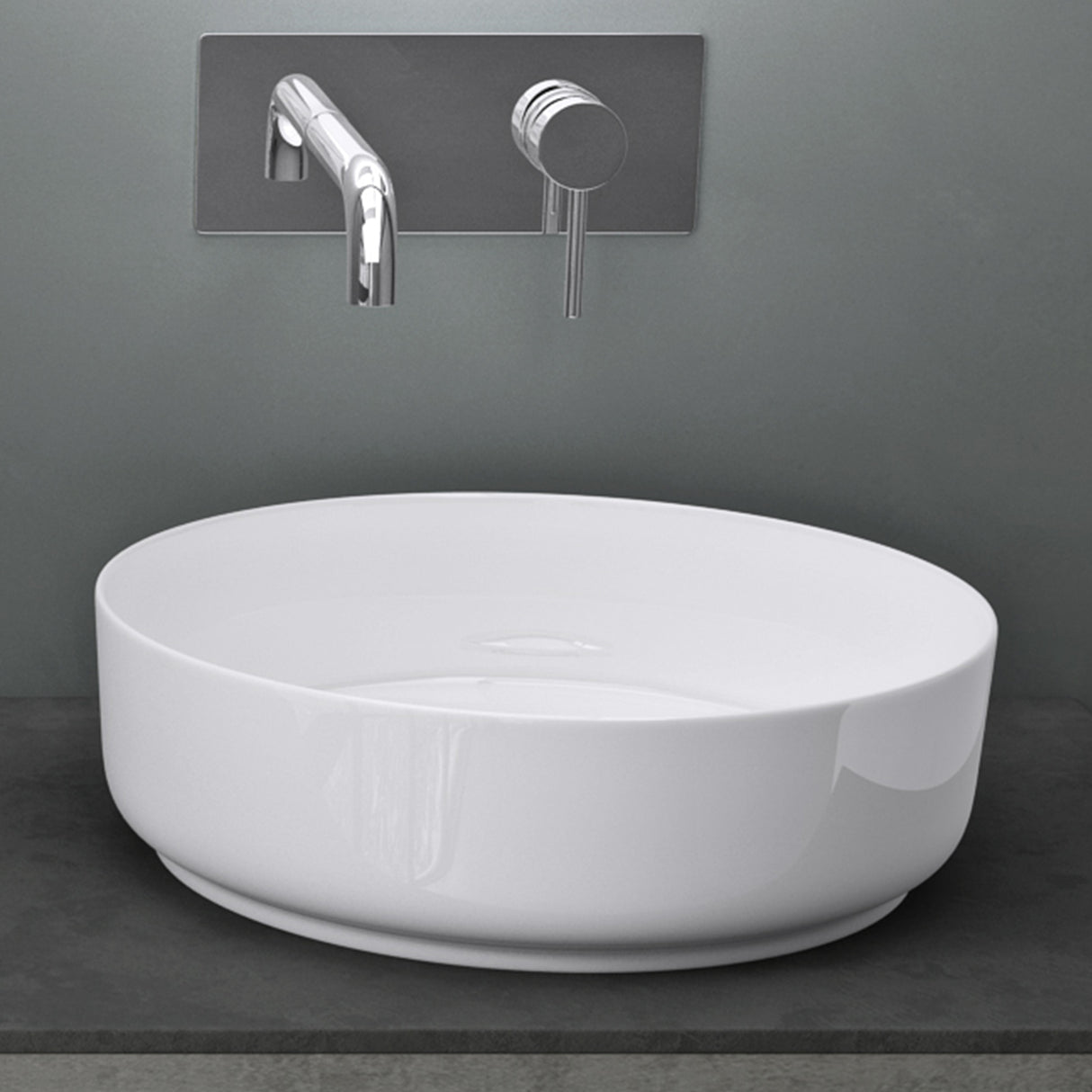 glasvilla lavabo lavabo sobre encimera cuenco redondo lavabo de cerámica con recubrimiento nano Bruselas203