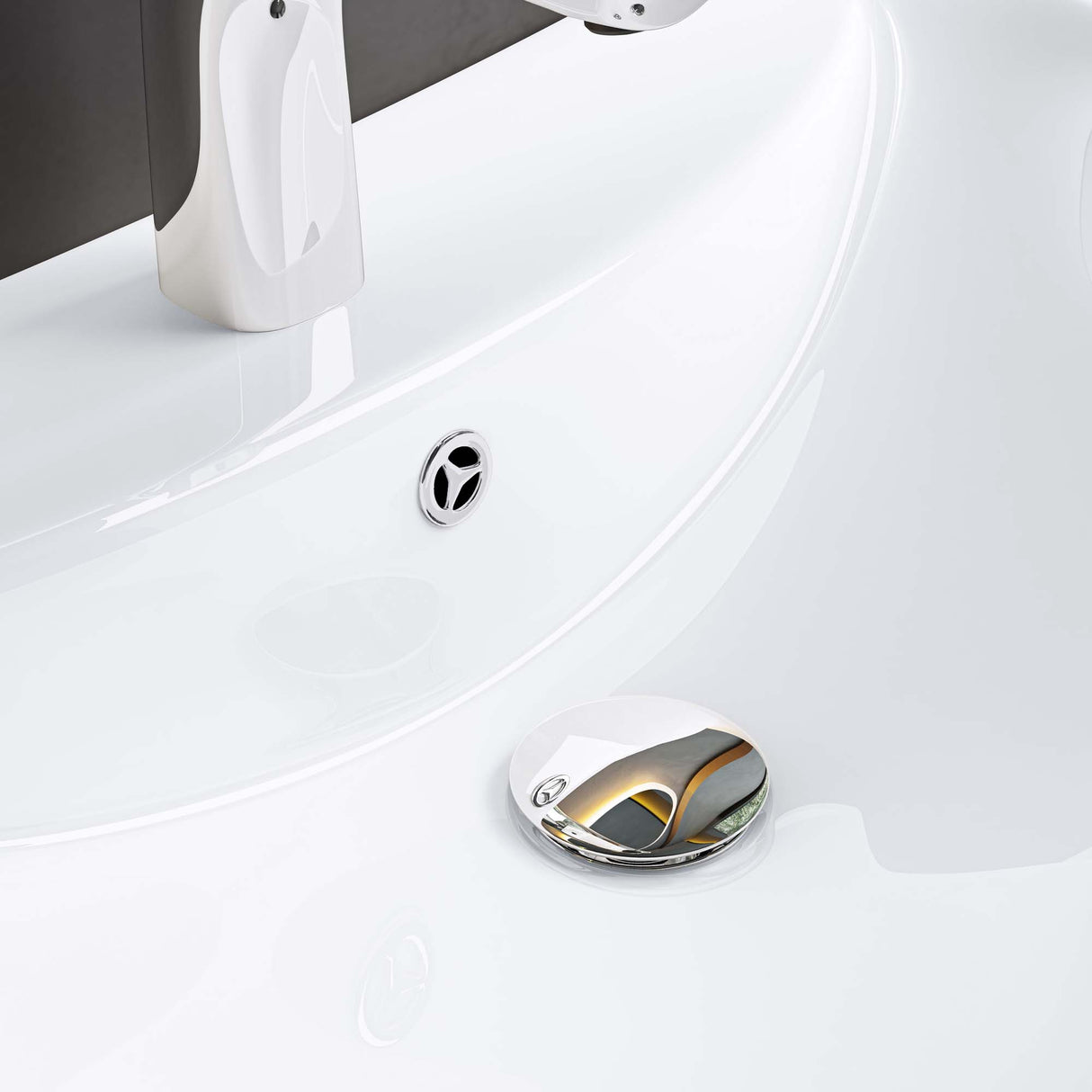 Lavabo à poser Glasvilla, lavabo suspendu, dimensions L x P x H : 60 x 44 x 18 cm, céramique blanche avec nano-revêtement, Bruxelles 709