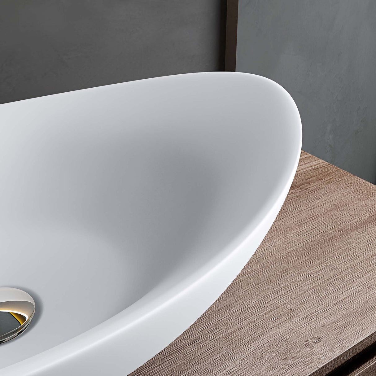 Vasque à poser ovale Glasvilla en céramique 59 x 38 cm, avec revêtement nano, réf. Br818