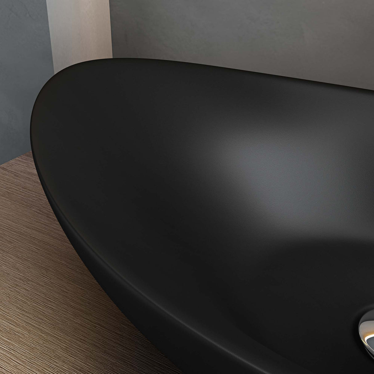 Vasque à poser ovale Glasvilla en céramique 59 x 38 cm, avec revêtement nano, réf. Br818