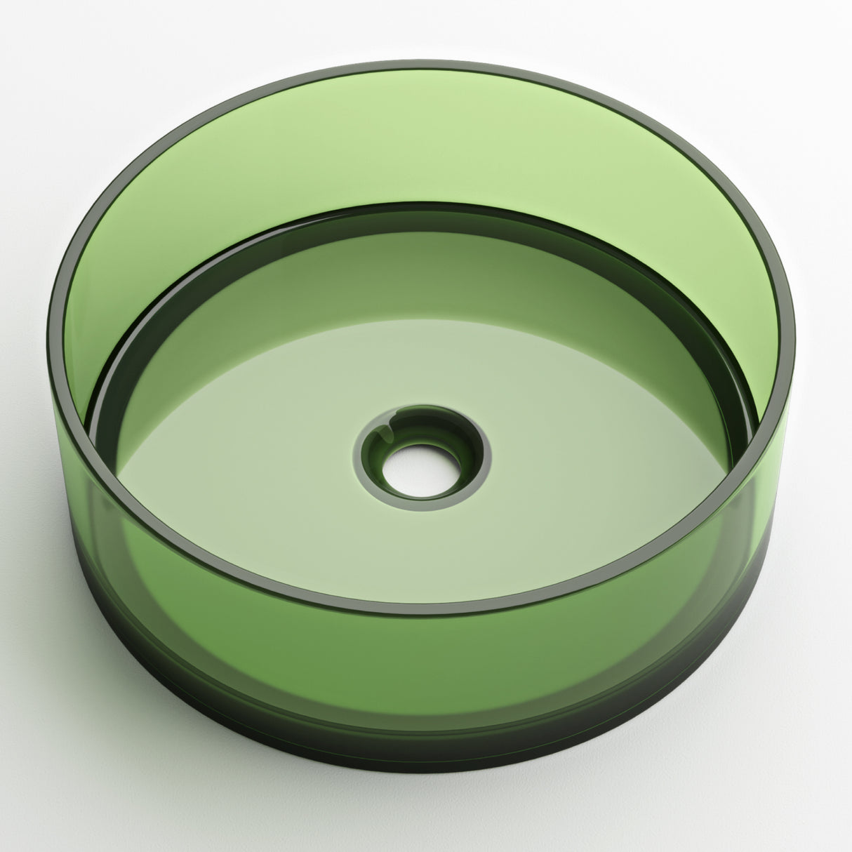 glasvilla Waschbecken rund Aufsatzwaschbecken aus Kunstharz Waschschale Handwaschbecken 40x40x14cm ohne Hahnloch und Überlauf Coloria01