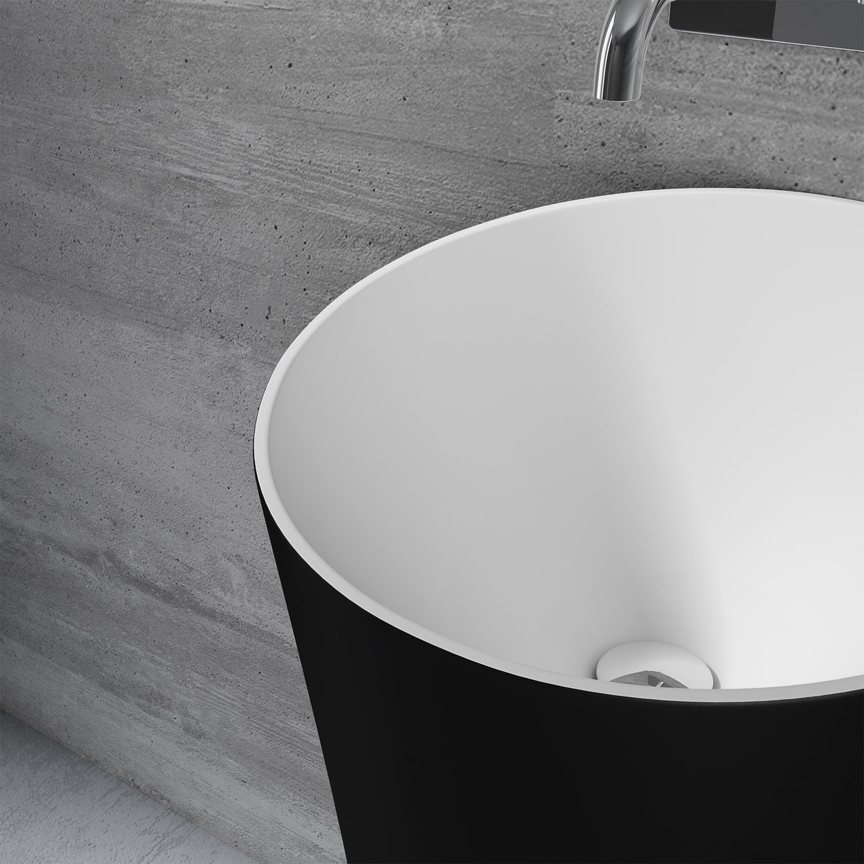 glasvilla lavabo lavabo de pie de mineral columna de lavabo columna Colossum33