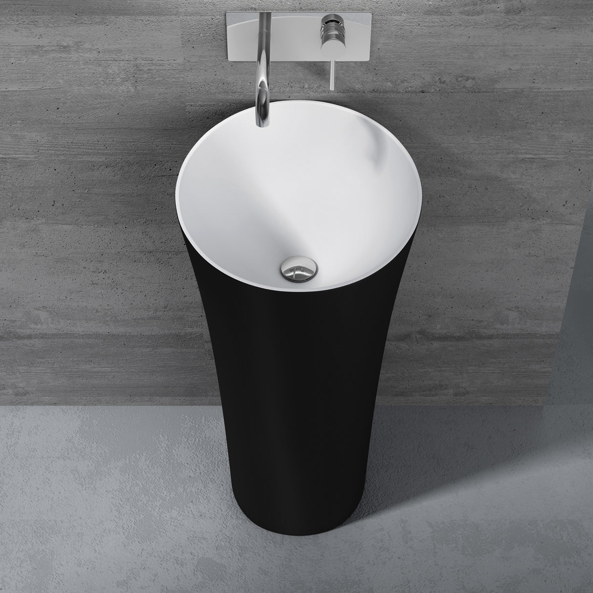 glasvilla lavabo lavabo de pie de mineral columna de lavabo columna Colossum33