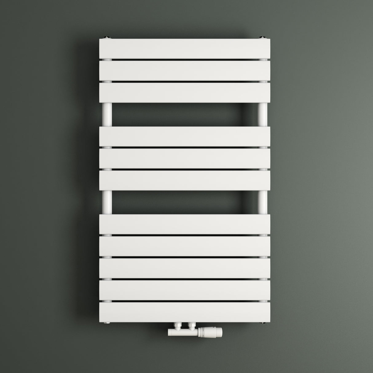 glasvilla Radiateur de Salle de Bain Raccordement Latéral Plat et Raccordement Central Radiateur Panneau Chauffe-Serviettes Horizontal FH