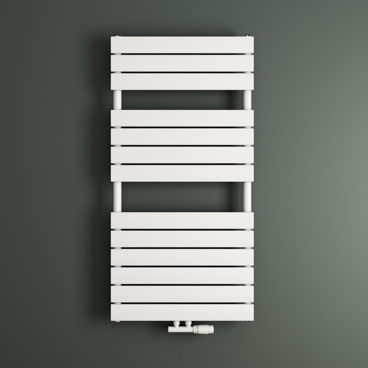 glasvilla Radiateur de Salle de Bain Raccordement Latéral Plat et Raccordement Central Radiateur Panneau Chauffe-Serviettes Horizontal FH